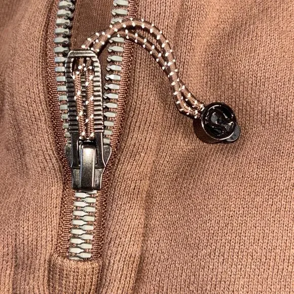 Lululemon Scuba Oversized Hoodie Women's XL/XXL Brown 1/2 Zip Cropped Active - Picture 11 of 13